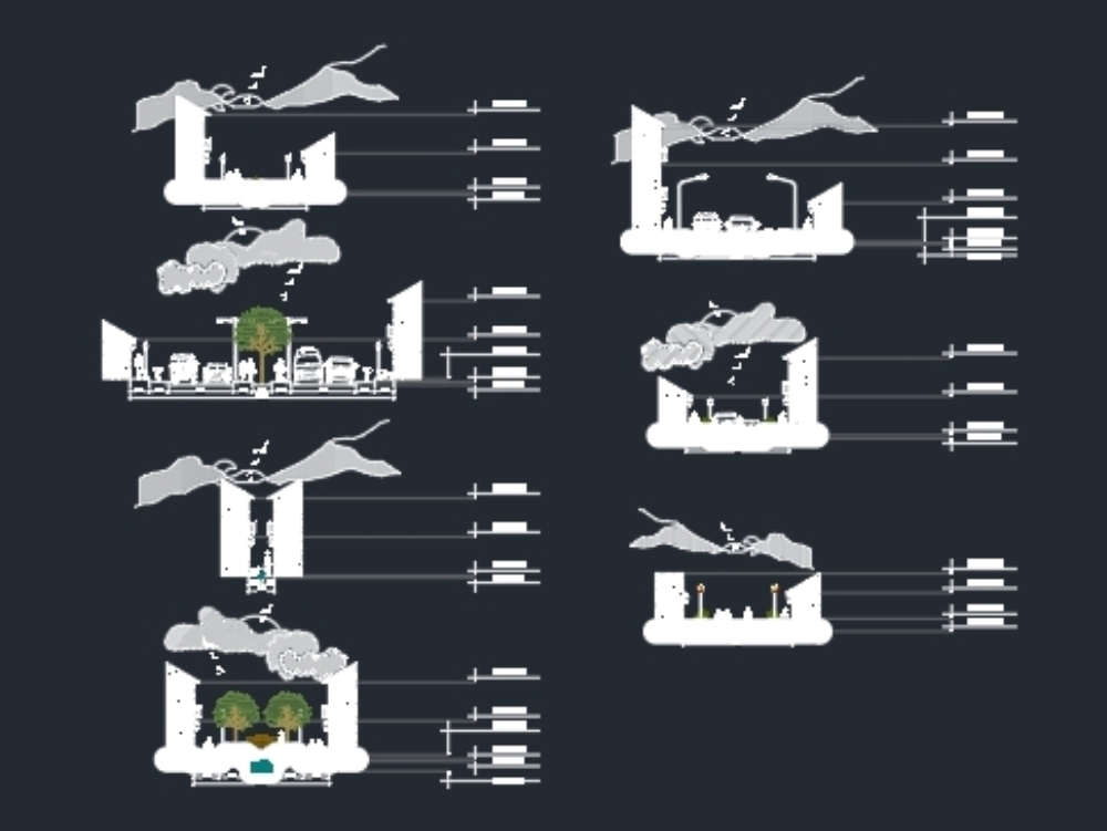 Dessin de route pour proposition urbaine