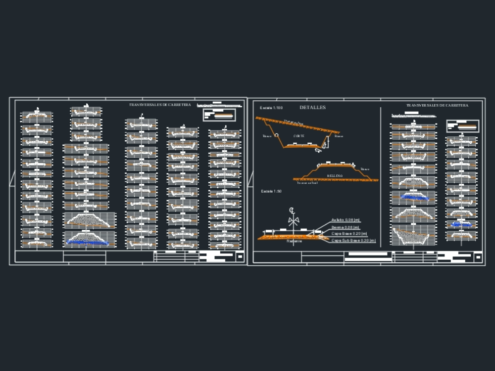 Cross sections for civil ing