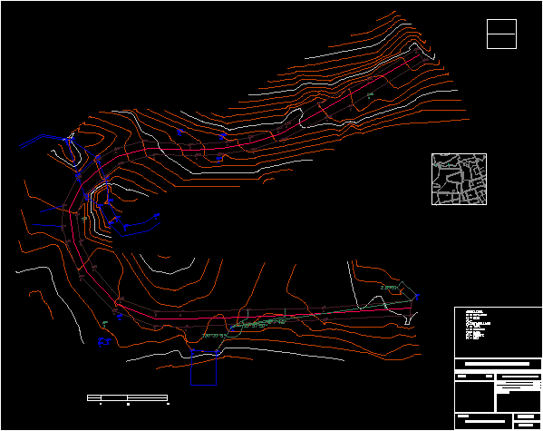 Mappa del rilievo del contorno