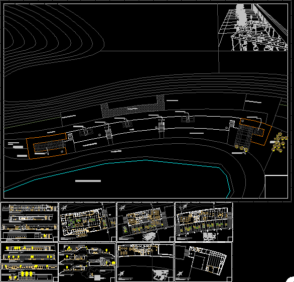 Complejo habitacional y comercial de montana