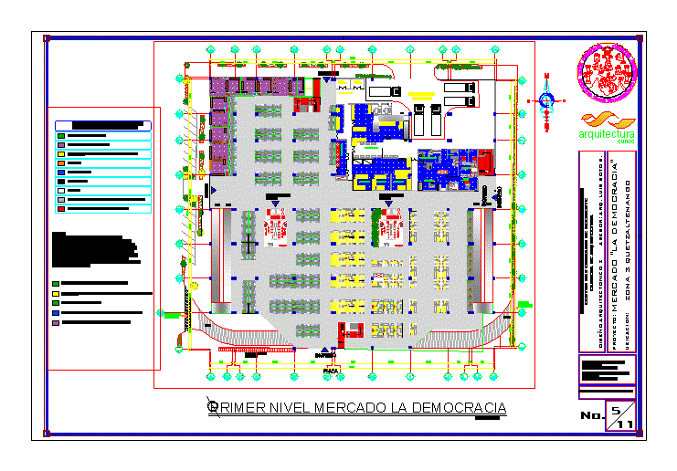 Mercado - esquema - planimetria