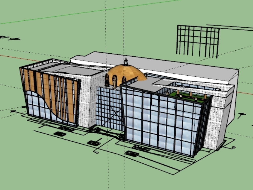 Conception 3D des bureaux municipaux.