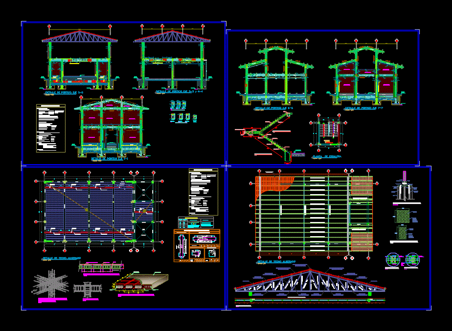 Estructuras de salon de usos multiples; cimentaciones; aligerado; vigas y columnas