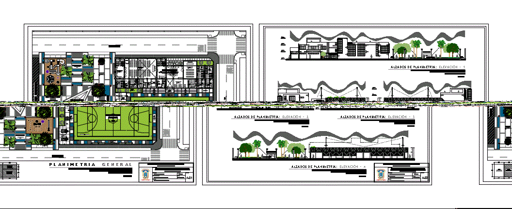 Salon de usos multiples; plaza y campo deportivo