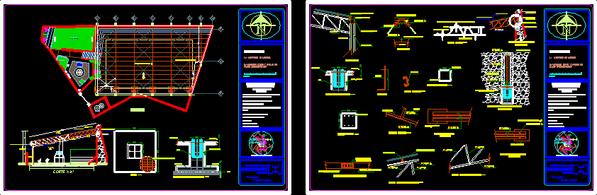 Techado de cancha con estructura de acero