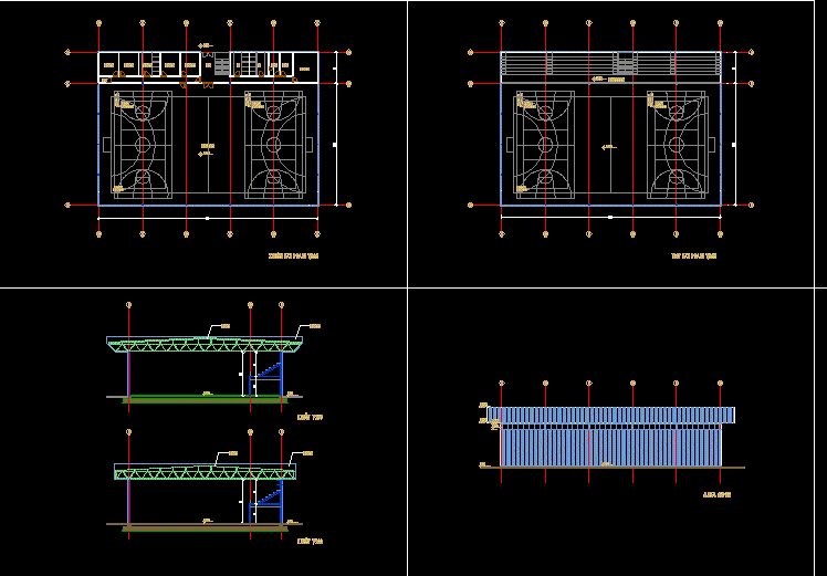 Plano vista superior gimnasio