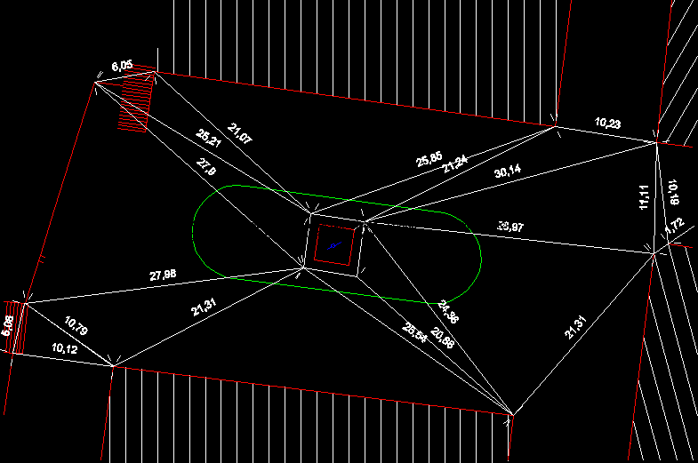 Triangulacion de una plaza