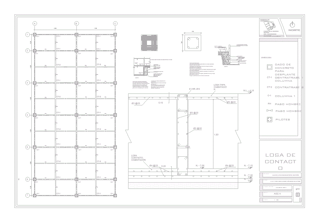 Plano de cimentacion