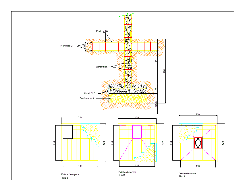 Cimentacion de zatapa aislada