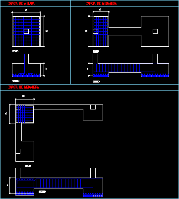 Zapata aislada y medianera