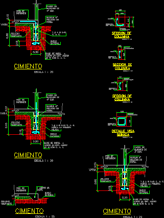 Detalles de cimientos