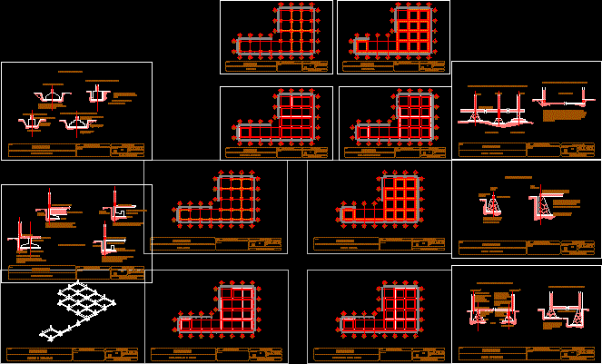 Plantas de 4 tipos de cimentacion