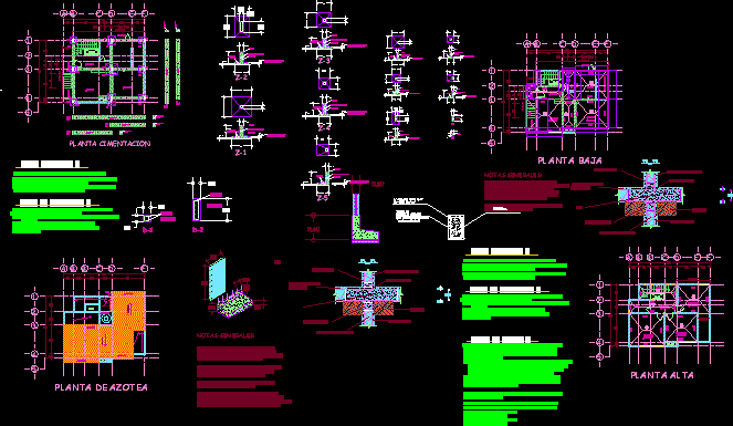 Detalles de cimentacion de vivienda