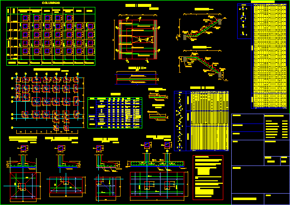 Plano estrutural de edificio