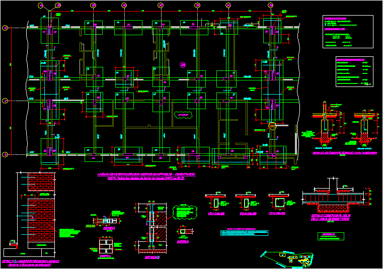 Detalle de cimentaciones