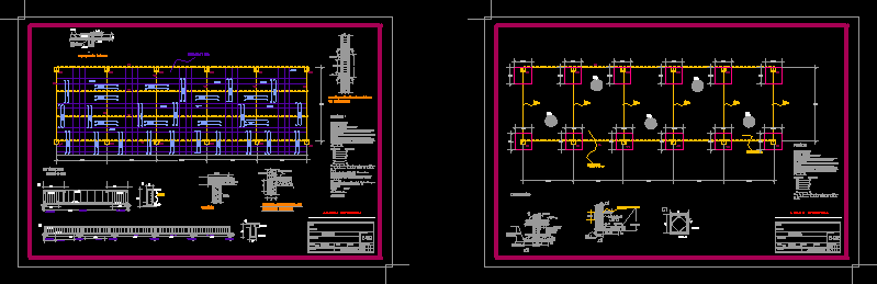 Plano estructural de cimentacion para nave - bodega