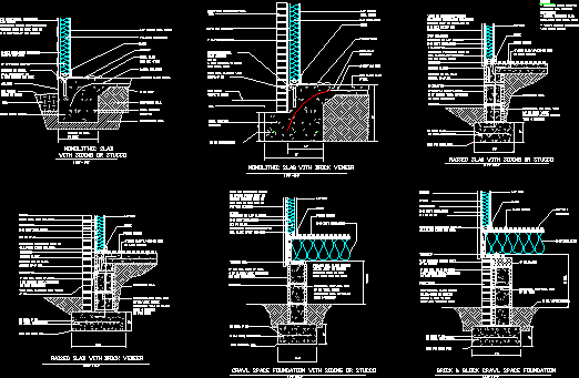 Detalles de cimentaciones