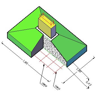 3d centered footing