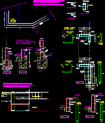 Detalles de estribos; cimientos y enfierradura