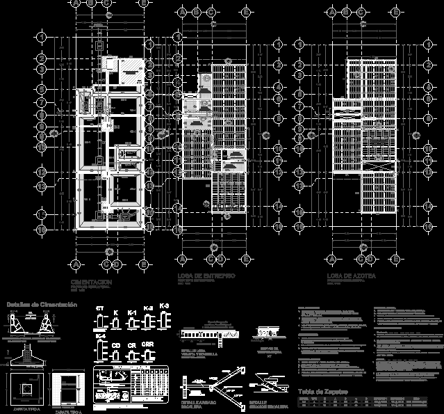 Plano estructural y detalles