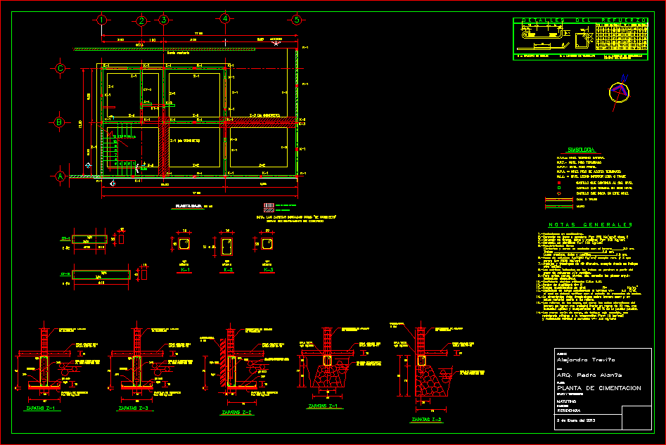 Plano de cimentacion