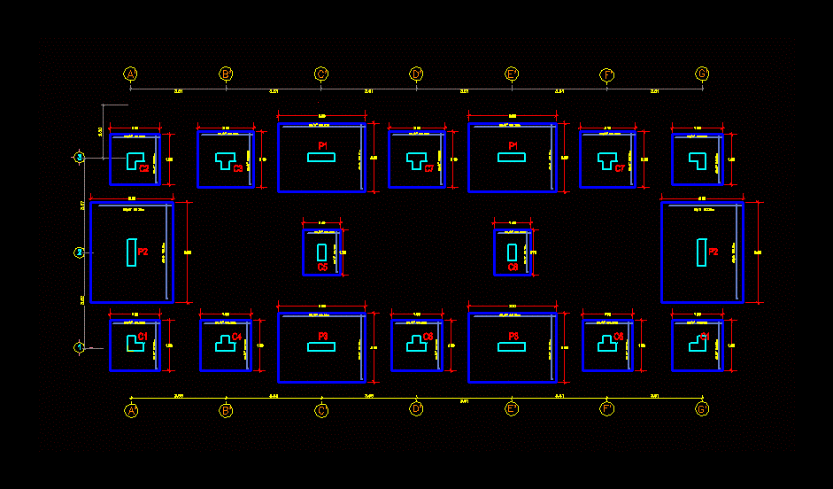 Plano cimentaciones colegio