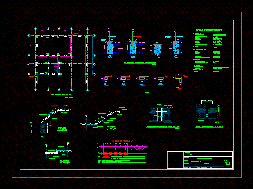 Cimentaciones unifamiliar