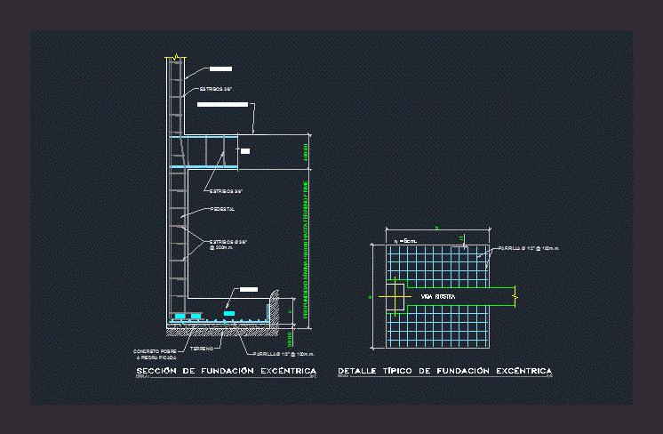 Detalles de fundacion excentrica