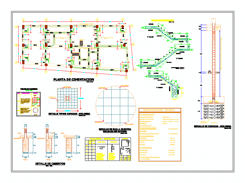Plano de cimentacion - zapatas