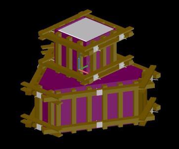 Modelo 3D de uma base de fundação 3D