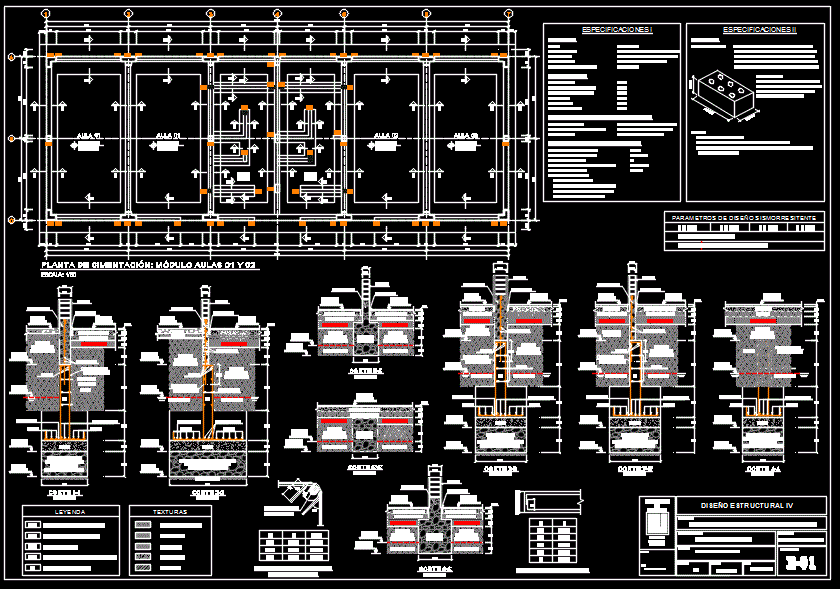 Estructuras: cimentacion de colegio inicial