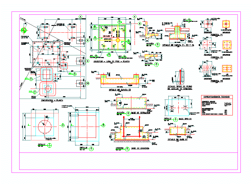 Cimentacion de filtro de via seca y sala de compresoras