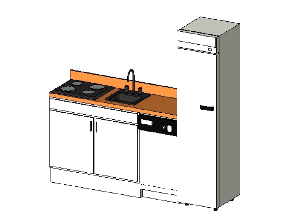 Kitchen Revit In Autocad Cad Library, Revit Kitchen Cabinets Family