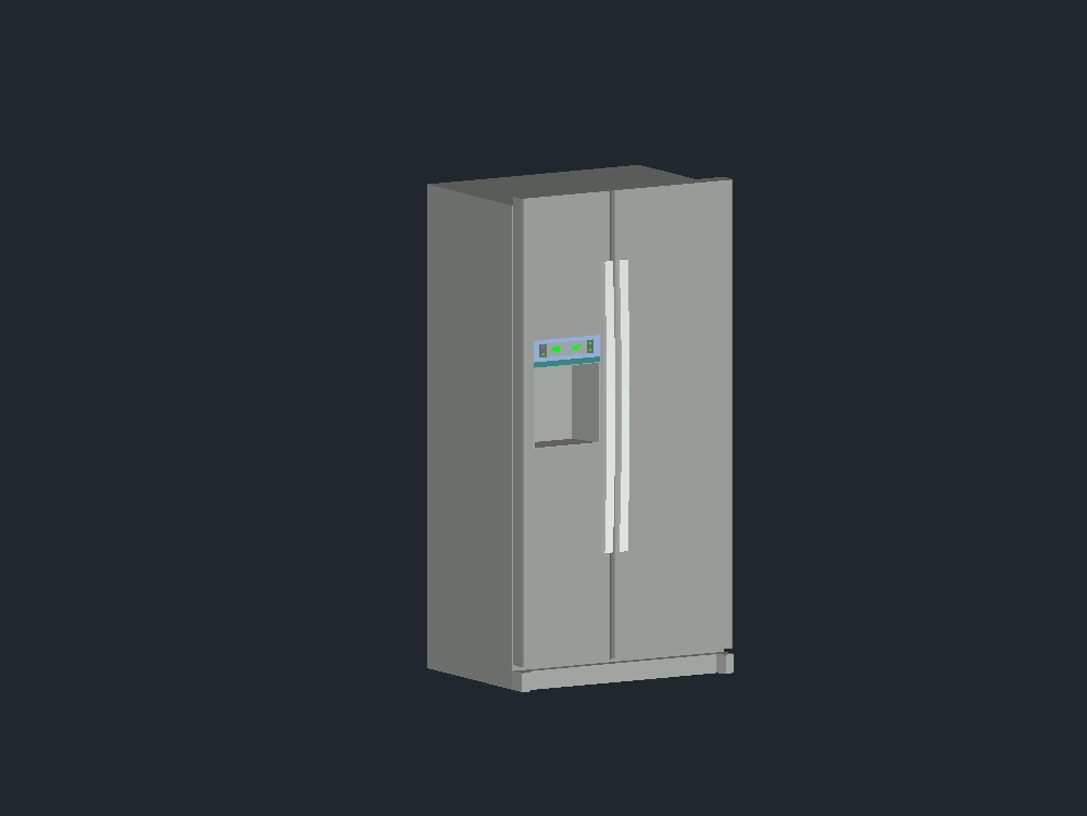 Two door fridge with dispenser