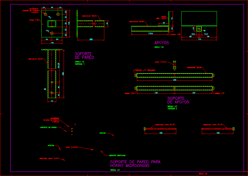 Soporte para horno microondas