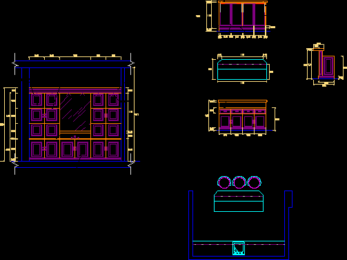 Muebles de madera cocina biblioteca y bar