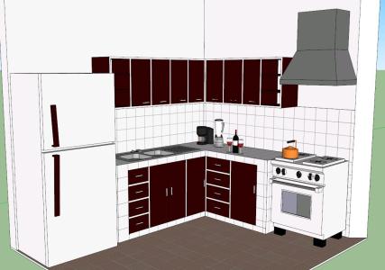 Cocina muebles 3d