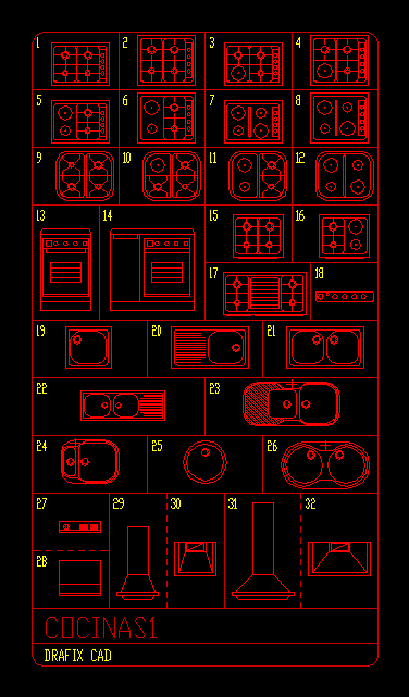 Muebles de cocina 2d