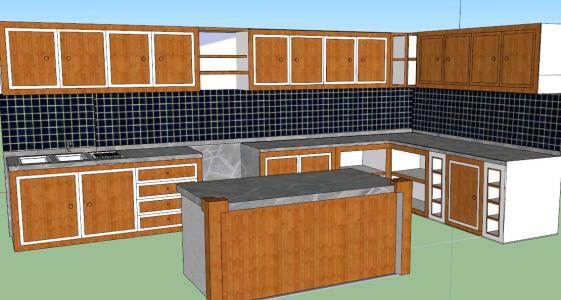 Armário de cozinha - 3d