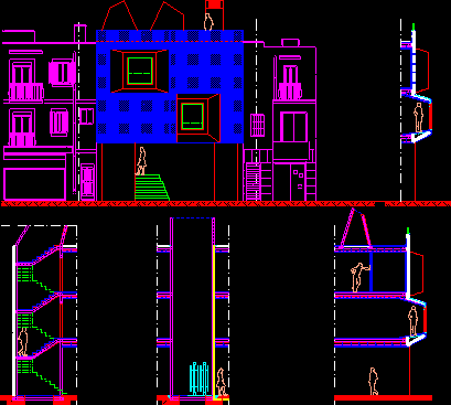 Constructive section of the housing system i
