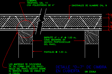 Covintec - tridipanel - detalle de cimbra en cubierta