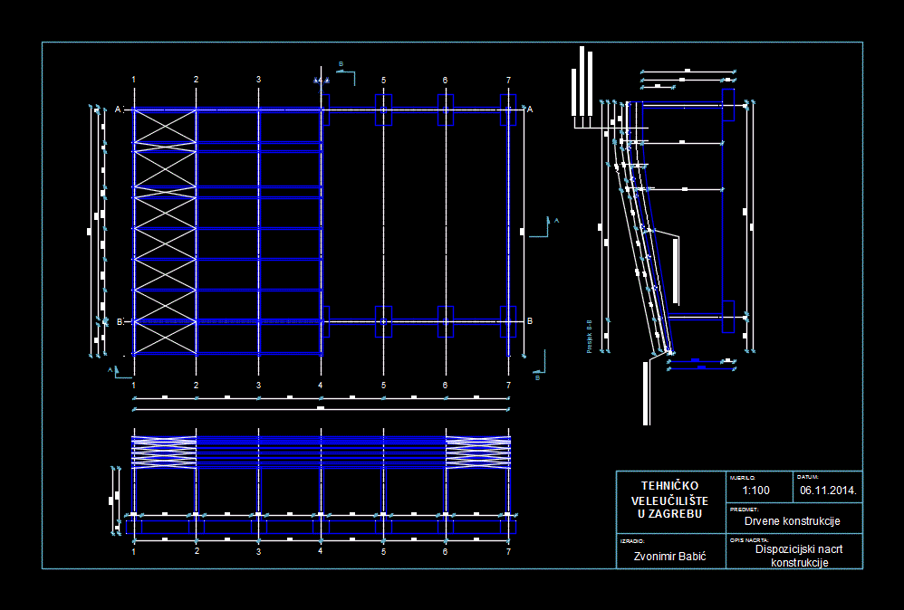 Soporte de madera laminada