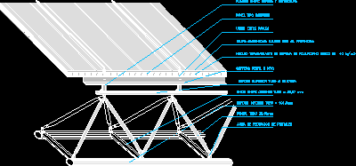 Axonometrica de techo metalico