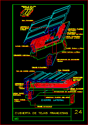 Cubierta de tejas francesas