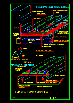 Cubierta de tejas coloniales