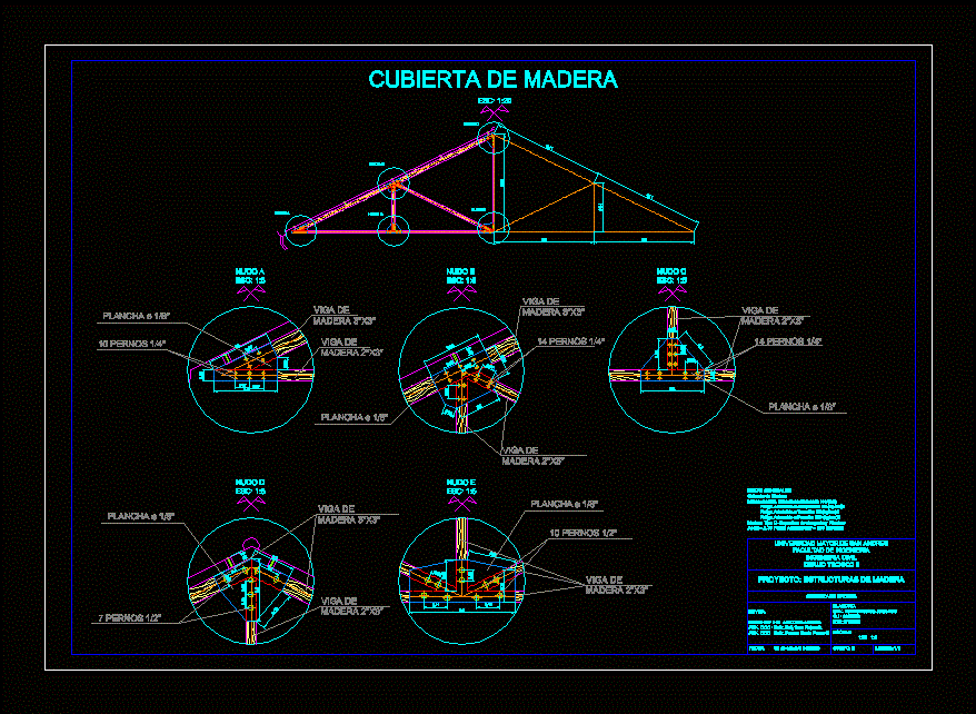 Cubierta de madera