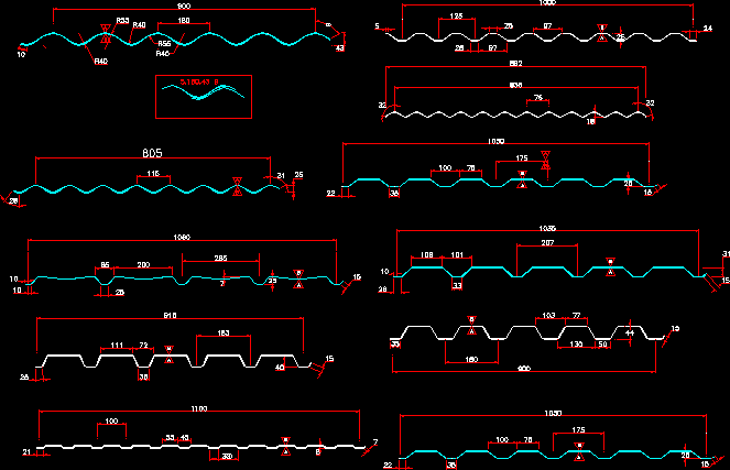 Tolas bardage vertical -secciones de chapas