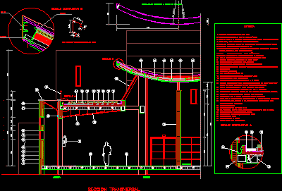 Seccion transversal de cubierta ajardinada