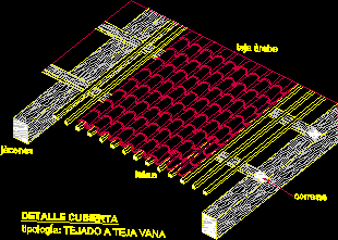 Detalle cubierta teja vana