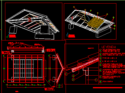 Detalle de armadura ligera torreon escalera